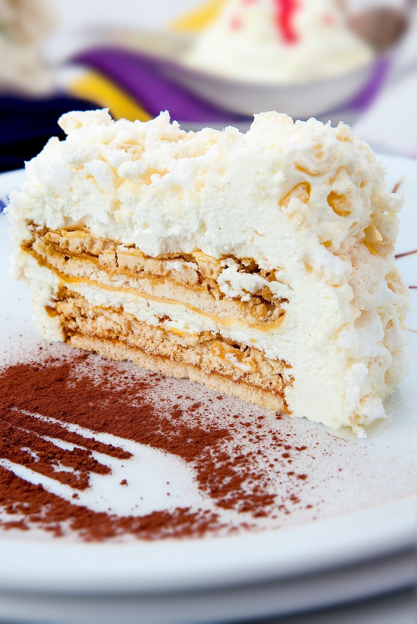 Dettaglio piatto con dolce