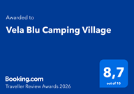 Booking.com Digital Award Vela Blu